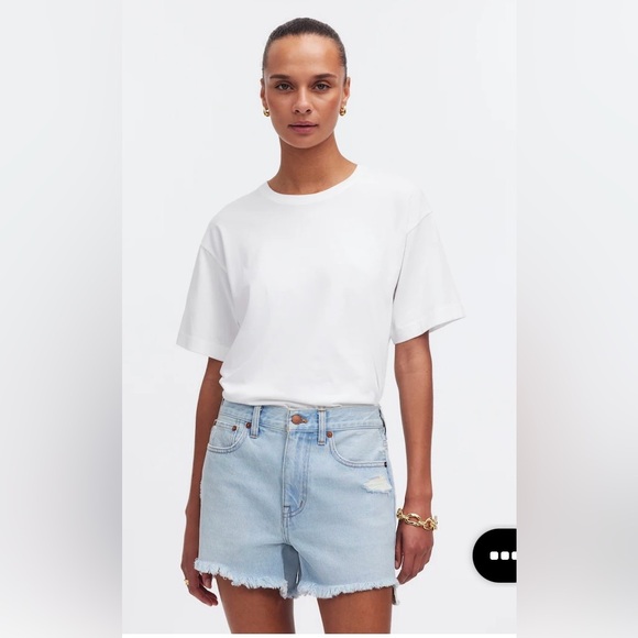 Madewell Relaxed Mid-Length Denim Shorts NWT - Picture 1 of 8